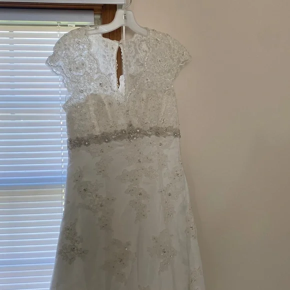 David’s bridal cap sleeve dress